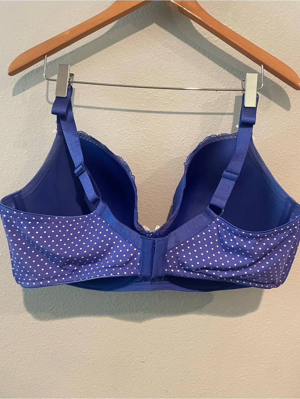 Adore Me Periwinkle Polka Dot Lace Underwire Bra
